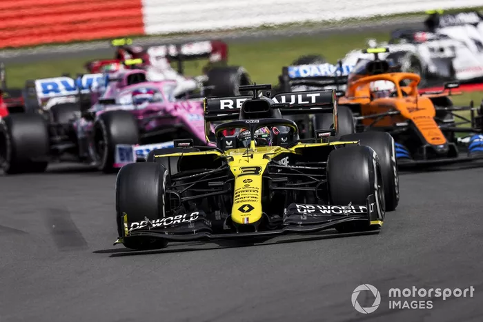 Daniel Ricciardo, Renault F1 Team R.S.20, Lando Norris, McLaren MCL35, Lance Stroll, Racing Point RP20, Sebastian Vettel, Ferrari SF1000