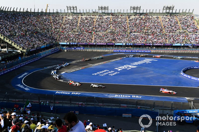 Pascal Wehrlein, Mahindra Racing, M5 Electro y Oliver Rowland, Nissan e.Dams, Nissan IMO1, Lucas Di Grassi, Audi Sport ABT Schaeffler, Audi e-tron FE05
