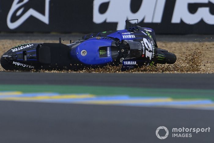 Maverick Viñales, Yamaha Factory Racing crash
