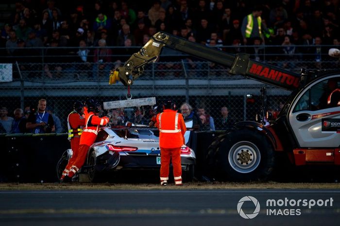 Accidente del #81 BMW Team MTEK BMW M8 GTE: Martin Tomczyk, Nicky Catsburg, Philipp Eng