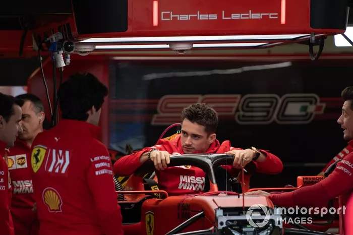 Charles Leclerc, Ferrari, nell'abitacolo della Ferrari SF90 