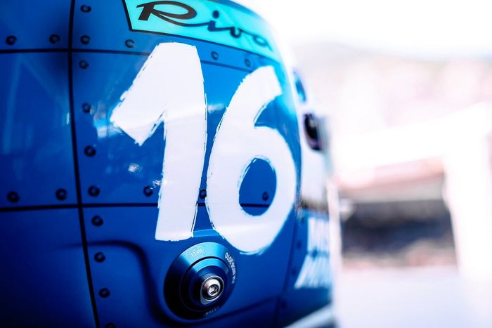 El nuevo casco de Charles Leclerc, Ferrari en el GP de Mónaco