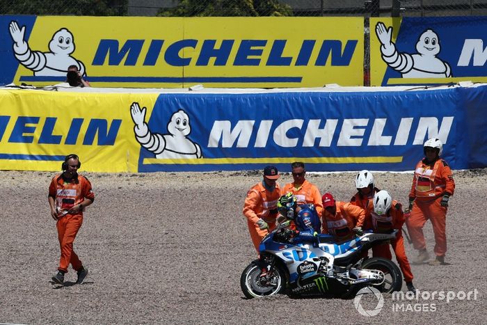 Caída de Joan Mir, Team Suzuki MotoGP