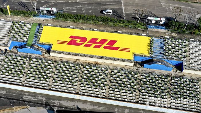 Una vista aérea de las gradas de Cheste