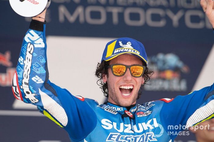 Podio: Segundo, Alex Rins, Team Suzuki MotoGP