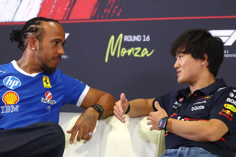 Lewis Hamilton, Ferrari, Yuki Tsunoda, Red Bull Racing