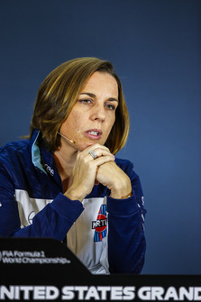 Claire Williams, Deputy Team Principal, Williams Racing, in the team principals Press Conference