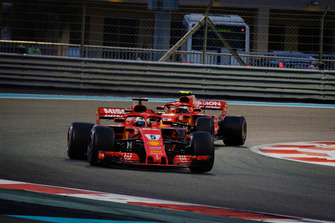 Sebastian Vettel, Ferrari SF71H voor Kimi Raikkonen, Ferrari SF71H