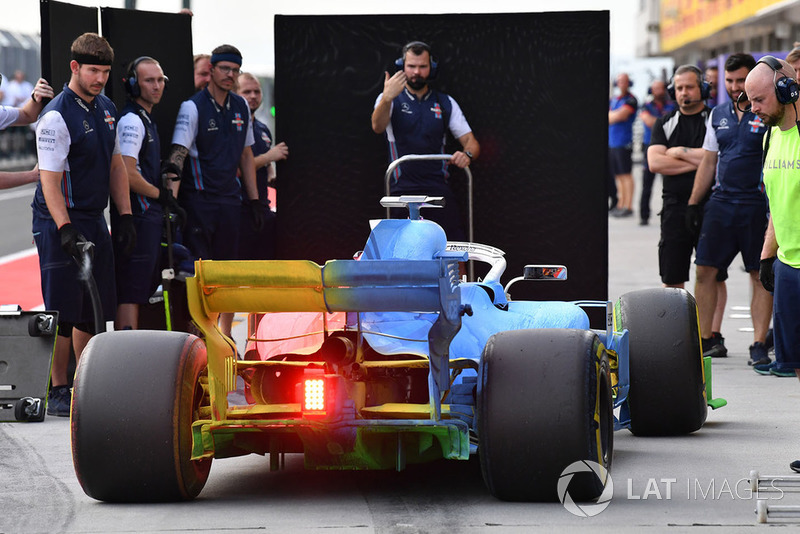 Robert Kubica, Williams FW41 con parafina aerodinámica sobre todo el automóvil