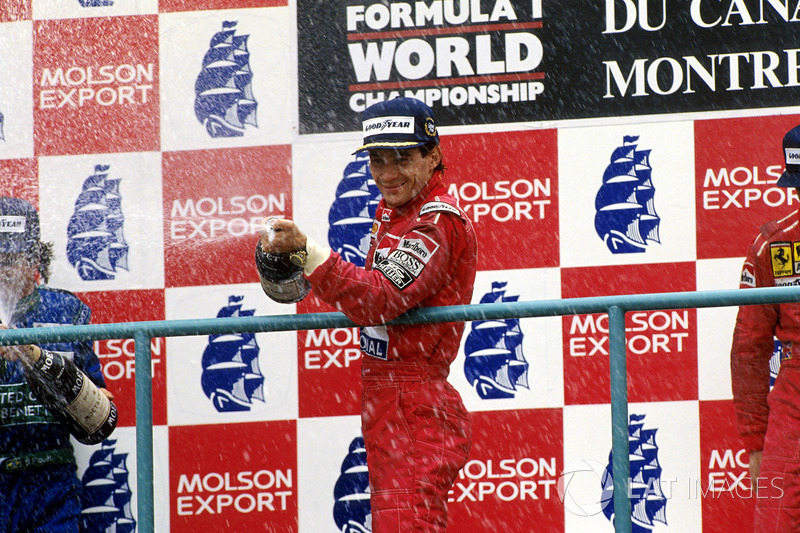 Podyum: Yarış galibi Ayrton Senna, McLaren, 2. Nelson Piquet, Benetton, 3. Nigel Mansell, Ferrari