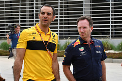 Cyril Abiteboul, Renault Sport F1 Direktörü ve Christian Horner, Red Bull Racing Takım Patronu