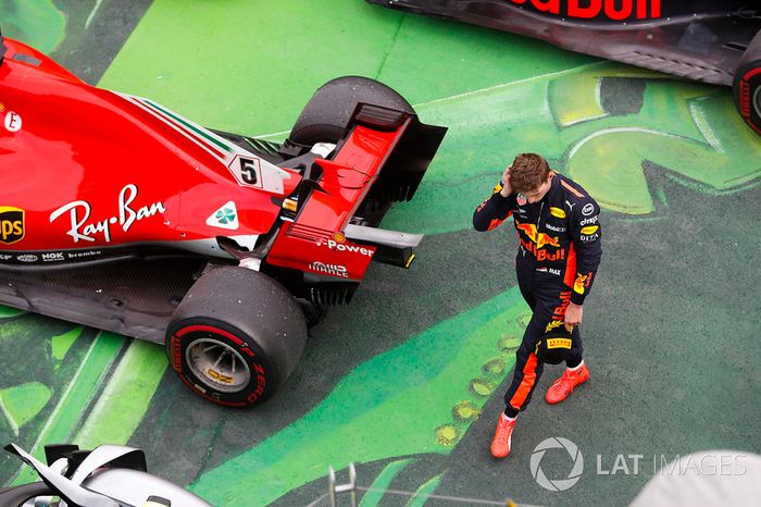 Max Verstappen, Red Bull Racing, en parc ferme tras acabar tercero