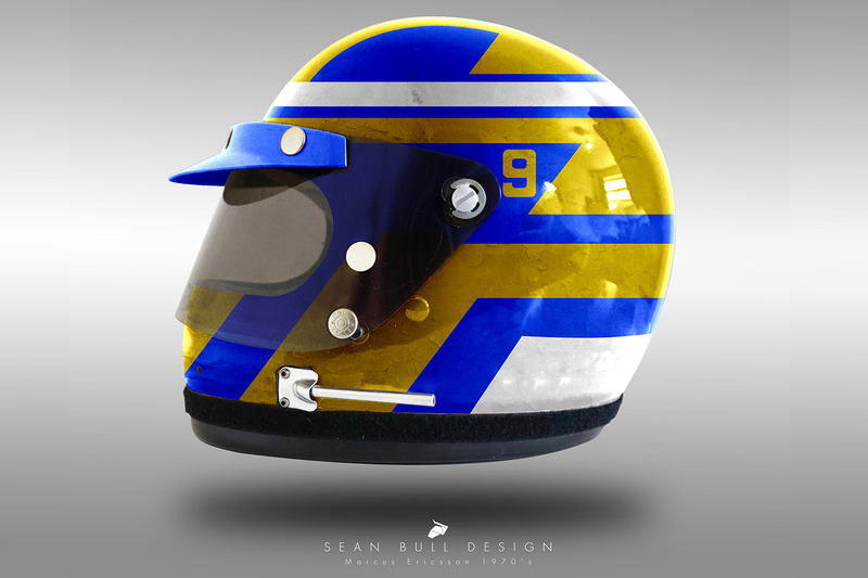 Casco concepto 1970 de Marcus Ericsson