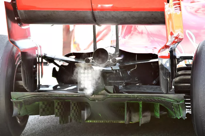 Ferrari SF-71H rear diffuser detail
