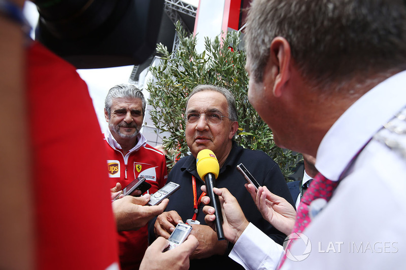 Sergio Marchionne, Ferrari-Präsident; Maurizio Arrivabene, Ferrari-Teamchef