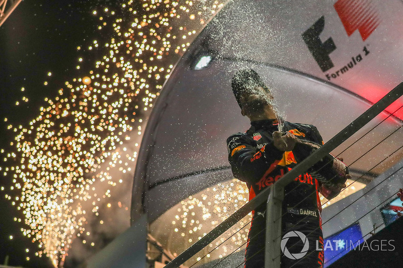 Podium: second place Daniel Ricciardo, Red Bull Racing