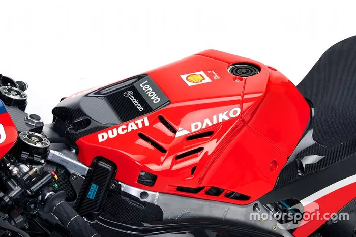 Vue détaillée de la Ducati Desmosedici GP20