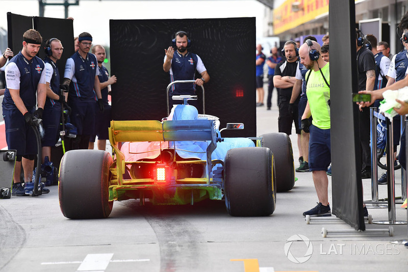 Robert Kubica, Williams FW41 con parafina aerodinámica sobre todo el automóvil