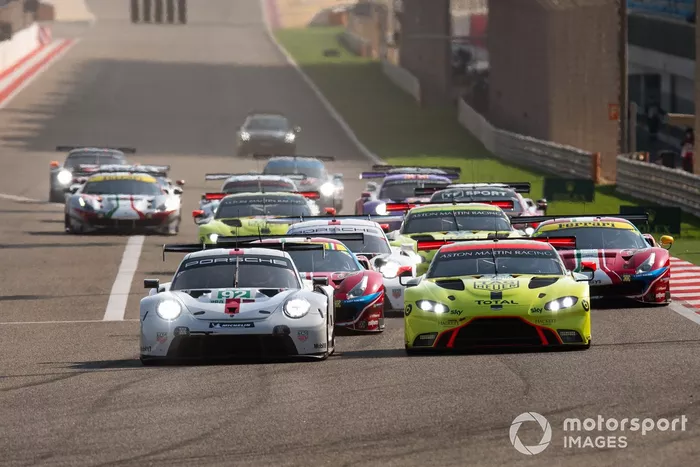 #92 Porsche GT Team Porsche 911 RSR: Michael Christensen, Kevin Estre, #95 Aston Martin Racing Aston Martin Vantage AMR: Marco Sorensen, Nicki Thiim