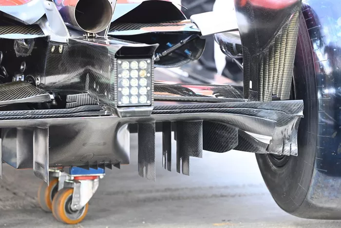 Detalle del difusor del Alfa Romeo Racing C39