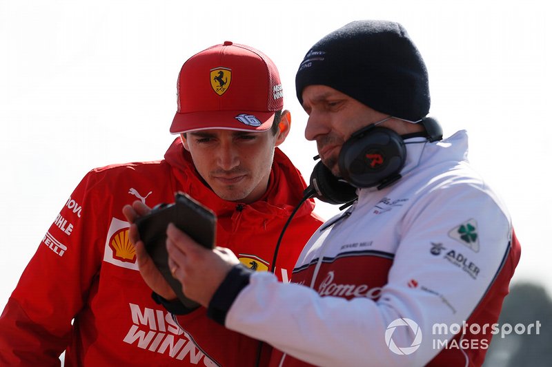 Charles Leclerc, Ferrari e Simone Resta, progettista Alfa Romeo Racing