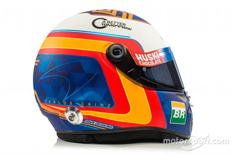 El casco de Carlos Sainz Jr., McLaren