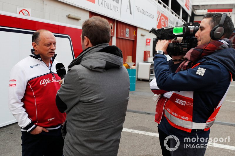 Frederic Vasseur, Alfa Romeo Racing, Team Principal, parle à la presse