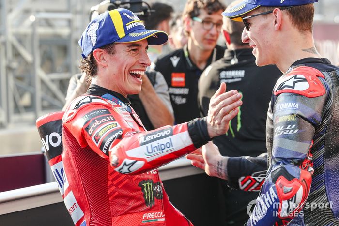 Marc Marquez, Tim Ducati, Fabio Quartararo, Yamaha Factory Racing