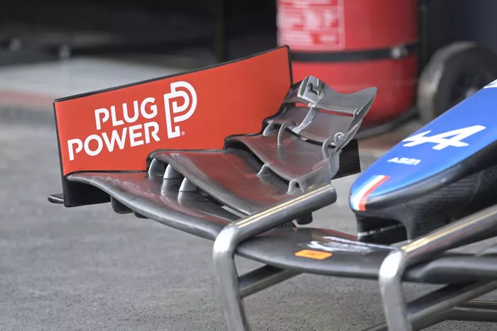 Detalle del alerón delantero del Alpine A521