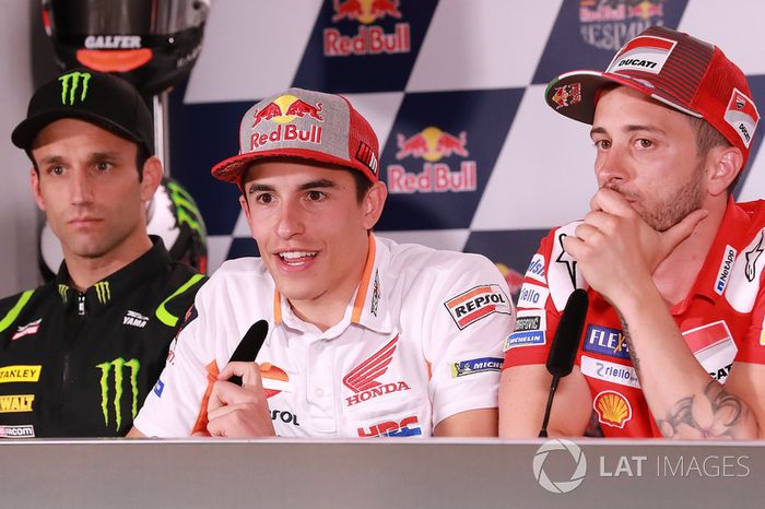 Johann Zarco, Monster Yamaha Tech 3, Marc Marquez, Repsol Honda Team, Andrea Dovizioso, Ducati Team
