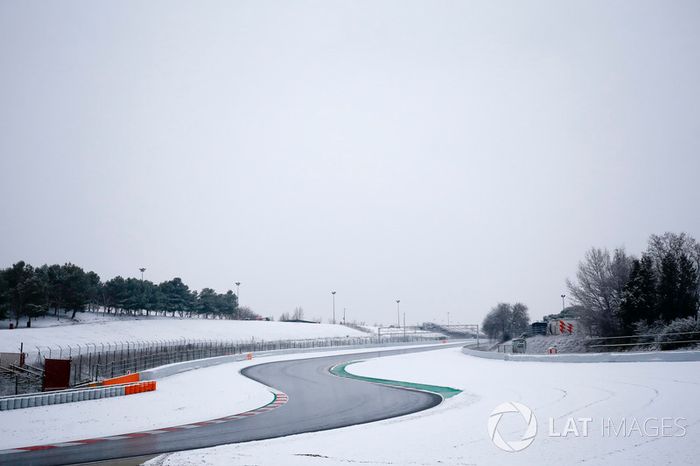 Le circuit recouvert de neige