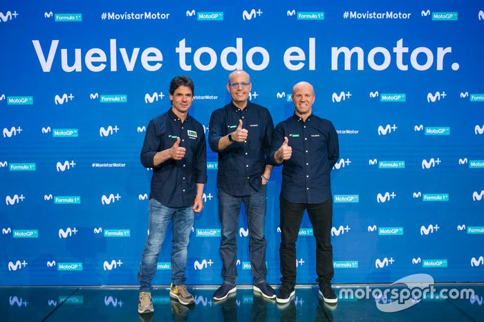 Alex Crivillé, Ernest Riveras y Randy Mamola