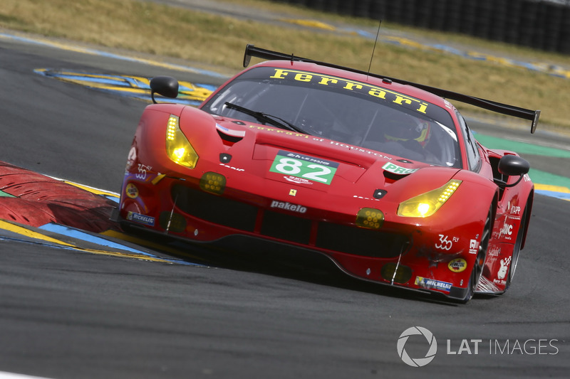 #82 Risi Competizione, Ferrari 488 GTE: Toni Vilander, Giancarlo Fisichella, Pierre Kaffer