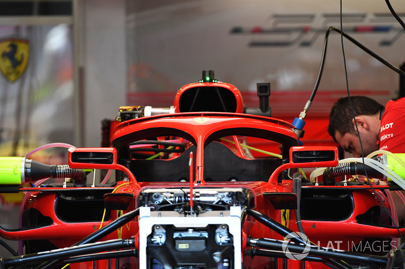 Ferrari SF71H in the garage