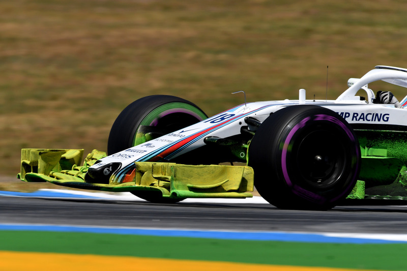 Lance Stroll, Williams FW41 with aero paint on front wing