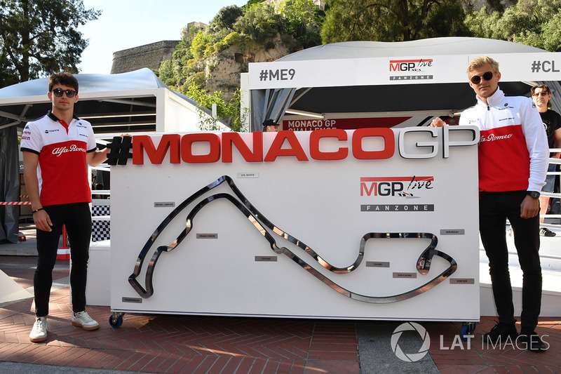 Charles Leclerc, Sauber and Marcus Ericsson, Sauber at the Monaco GP Challenge