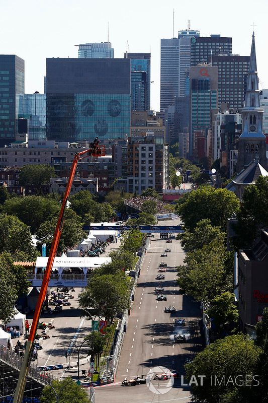 Jean-Eric Vergne, Techeetah, bloquea freno en el inicio de la carrera