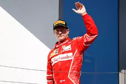 Podium: second place Kimi Raikkonen, Ferrari