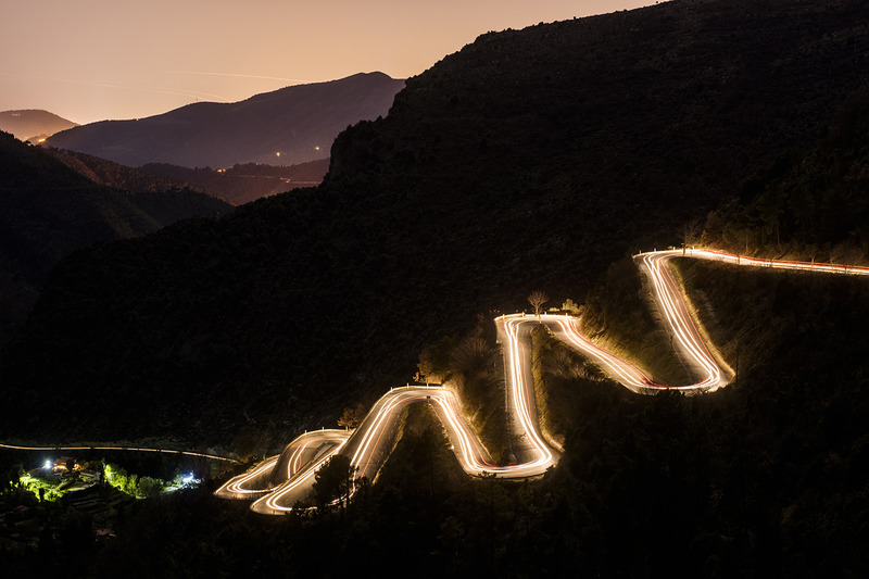 Los famosos y traicioneros caminos alrededor de la zona de Monte Carlo