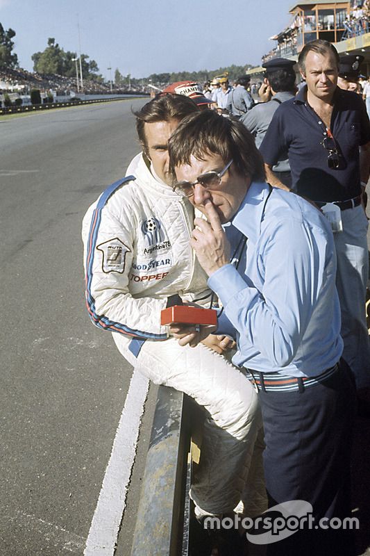 Bernie Ecclestone y Carlos Reutemann, Brabham BT44B-Ford