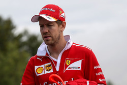 Sebastian Vettel, Ferrari walks the track