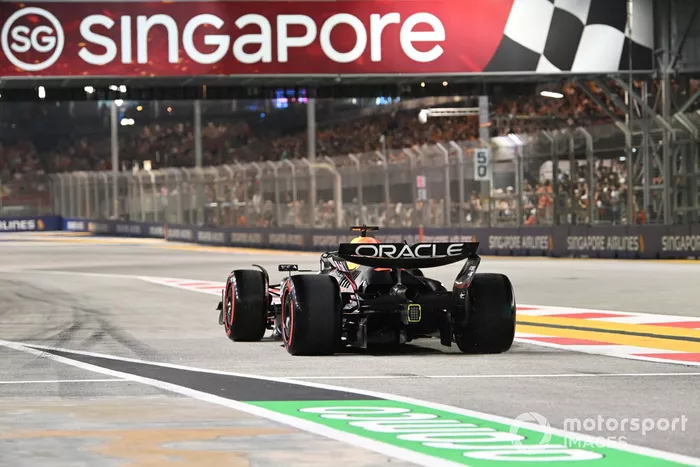 Max Verstappen, Red Bull Racing RB20, exits the pit lane 