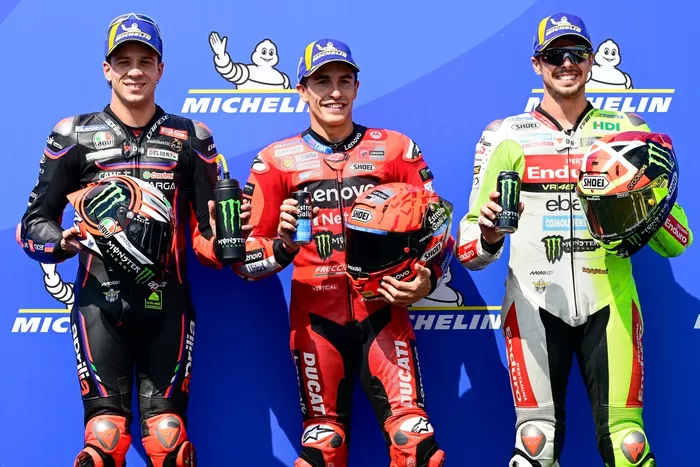 Fabio Di Giannantonio, VR46 Racing Team, Marco Bezzecchi, Aprilia Racing, Marc Marquez, Ducati Team