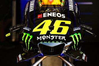 Gros plan sur la Yamaha de Valentino Rossi