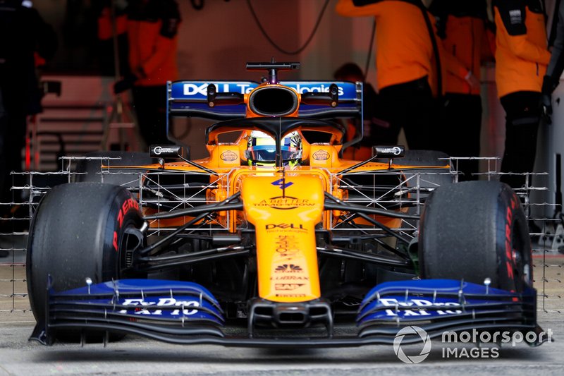 Lando Norris, McLaren MCL34 with aero sensors