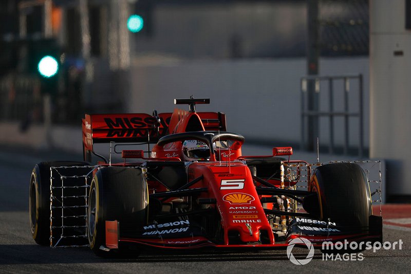 Sebastian Vettel, Ferrari SF90, avec des capteurs aéro