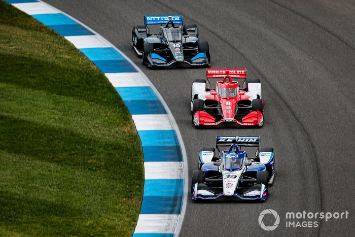 Takuma Sato, Rahal Letterman Lanigan Racing Honda, Marcus Ericsson, Chip Ganassi Racing Honda, Felix Rosenqvist, Chip Ganassi Racing Honda