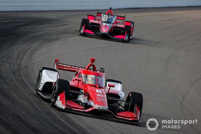 Marcus Ericsson, Chip Ganassi Racing Honda, Alex Palou, Dale Coyne Racing with Team Goh Honda