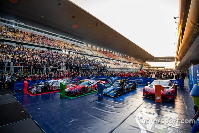 #90 TF Sport Aston Martin Vantage AMR: Salih Yoluc, Charlie Eastwood, Jonathan Adam, #38 JOTA Oreca 07 - Gibson: Roberto Gonzalez, Antonio Felix Da Costa, Anthony Davidson, #51 AF Corse Ferrari 488 GTE Evo: James Calado, Alessandro Pier Guidi, #1 Rebellion Racing Rebellion R13 - Gibson: Bruno Senna, Gustavo Menezes, Norman Nato