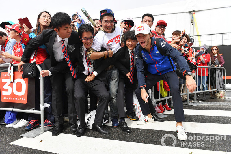 Pierre Gasly, Scuderia Toro Rosso and fans